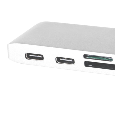 USB 3.0 Type-C HUB 6 Port Powered Adapter Silver-1954802839935127555