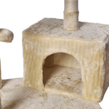 PaWz Cat Tree Toy Scratching Post Scratcher Beige - Side View