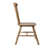 Levede 2x Dining Chairs Kitchen Windor Oak - Side View