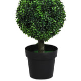 Lambu Artificial Double Ball Boxwood Trees - Side View