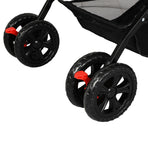 PaWz Pet Stroller Dog Cat Carrier Foldable Black-2006733031766888451
