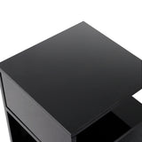 Levede 1xBedside Tables Drawers Side Black-2006733101623021571
