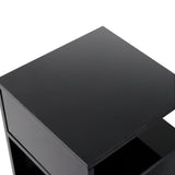 Levede 1xBedside Tables Drawers Side Black - Side View