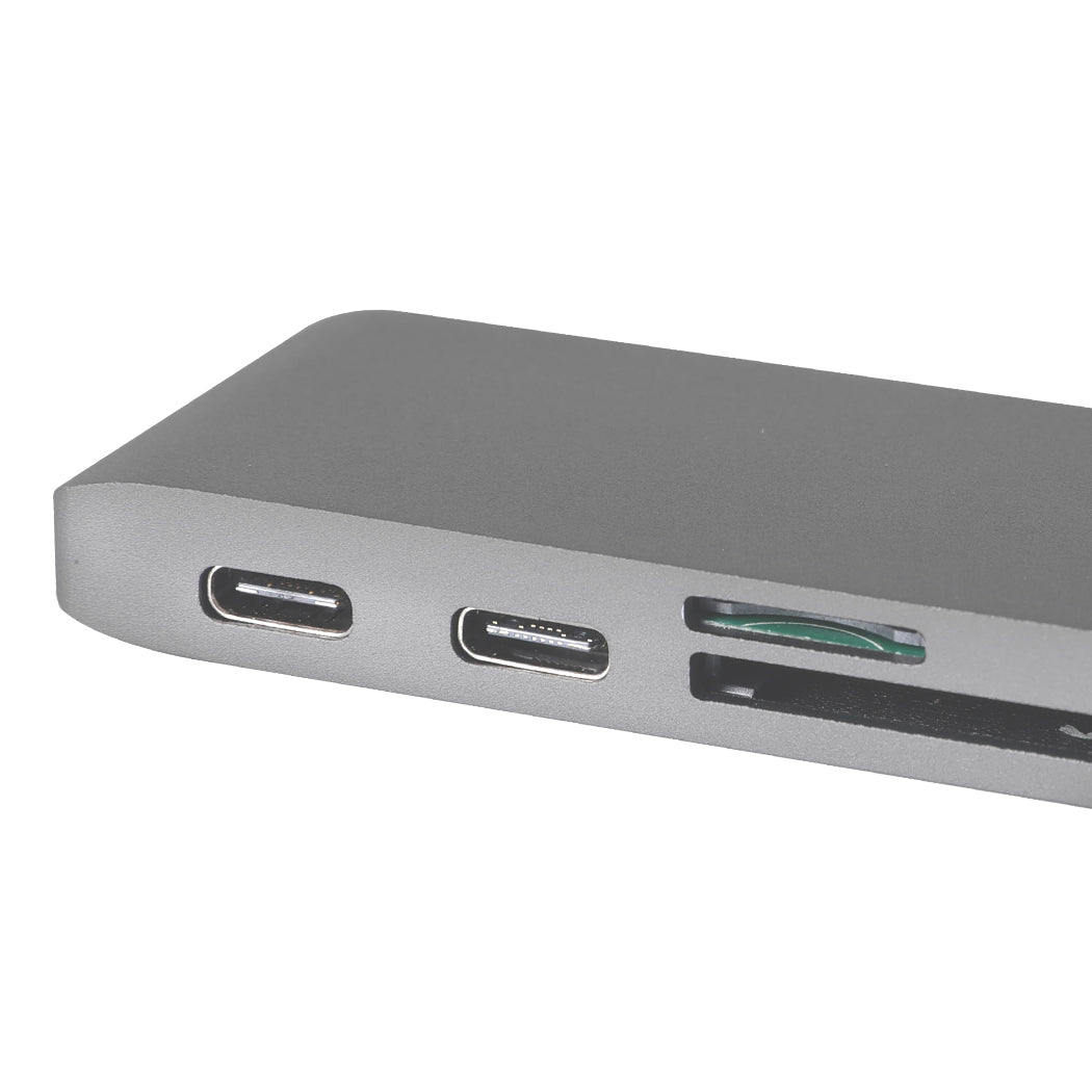 USB 3.0 Type-C HUB 6 Port Powered Adapter Grey-1954802839679275011
