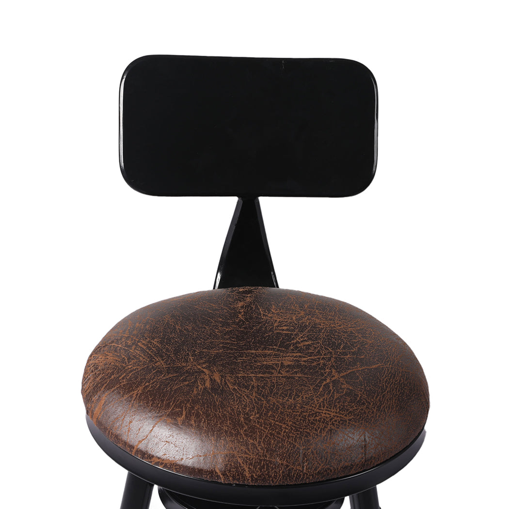 Levede 2x Bar Stool Kitchen Wooden PU-2006733237233258499