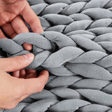 Dreamz Knitted Weighted Blanket Chunky Grey Kids-2006733233017982979