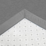Marlow Coral Velvet Area Rugs Large Mat 180x200cm Grey - Side View