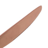 Stainless Steel Cutlery Set Glossy Knife Rose Gold - Side View