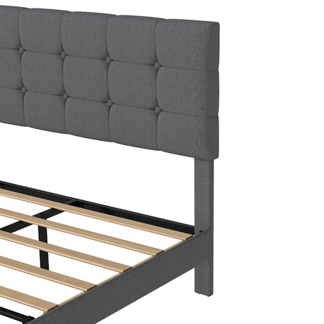 Levede Bed Frame Upholstered Platform Mattress Base Double-2011971105811730435