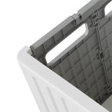 Folding Shopping Trolley Cart Portable Beige - Side View