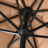 Centra 3M LED Outdoor Umbrella Base Stand Khaki - Side View