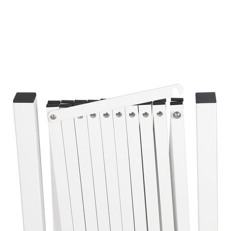 Garden Security Fence Gate Expandable White-2006733312898502659
