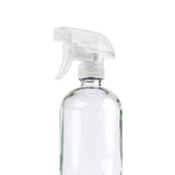 4x 500ml Clear Glass Spray Bottles Trigger - Side View