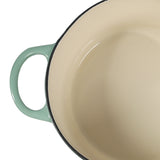 TOQUE 4L Enamel Dutch Oven Pot in Green Colour - Side View