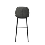 Levede 2x Bar Stool Barstools Counter Grey - Side View