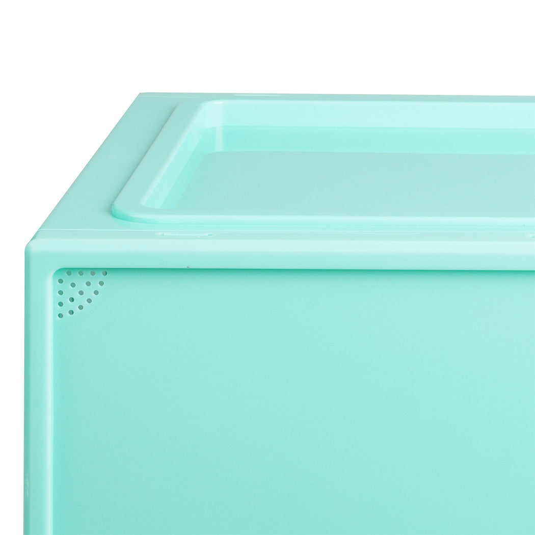 Stacked Sneaker Display Case Stackable Cyan-2006733027409006595
