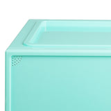 Stacked Sneaker Display Case Stackable Cyan - Side View