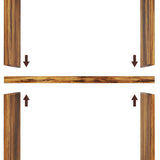 Levede 6 Tier Book Shelf Adjustable Shelves Walnut-2006732776128253955