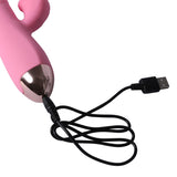 Urway Rabbit Vibrator Licking Tongue Pink - Side View