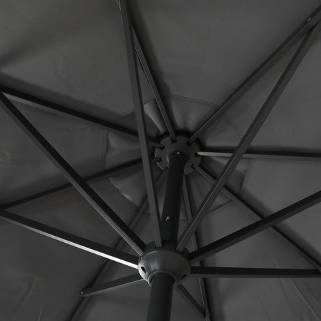 Centra 3M Outdoor Patio Umbrella Solar LED Light Grey-1950770002617569283