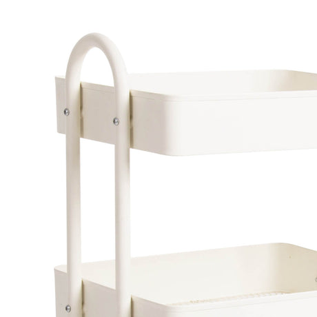 Levede 3 Tiers Kitchen Trolley Cart White-2006733175103033347