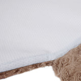 PaWz Pet Bed Cat Calming Bed Dog Squeaky M Tan Medium - Side View