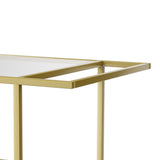 Levede Bar Cart Gold Drinks Serving Trolley 4 Tier - Side View