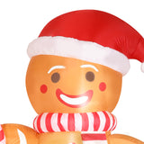 Santaco Christmas Inflatable Outdoor Gingerbread Man 2.5M - Side View