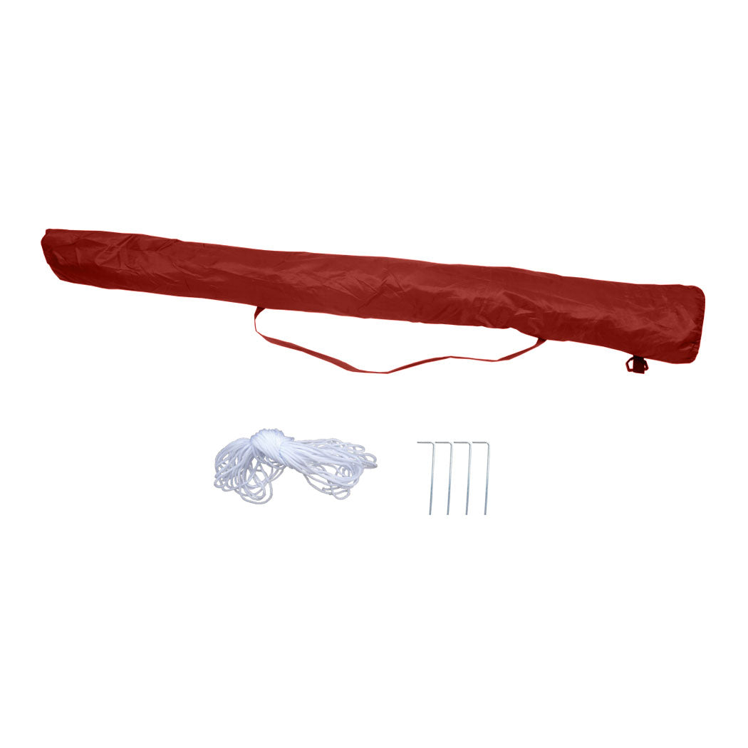 Mountview Beach Umbrella Outdoor Umbrellas Red 2.33M-2018816736698175491
