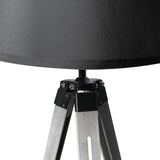 EMITTO Tripod Wooden Floor Lamp Shaded Grey-2006733079095414787