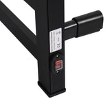 Heated Towel Rail Warmer Rack Wall Mounted Black - Side View