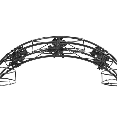 2X Plant Stand Outdoor Indoor Metal Black-2006732927077060611