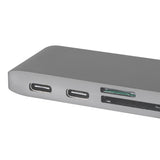 USB 3.0 Type-C HUB 6 Port Powered Adapter Grey-2018816658600235011