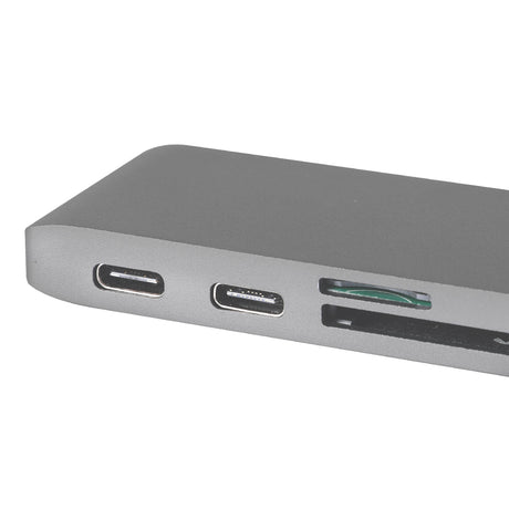 USB 3.0 Type-C HUB 6 Port Powered Adapter Grey-2018816658600235011