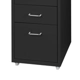 Levede 5 Drawer Office Cabinet Drawers Black - Side View