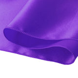 20x Table Runner Satin Chair Sashes Eggplant - Side View