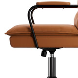 LEVEDE Ergonomic Office Chair Computer PU Brown - Side View