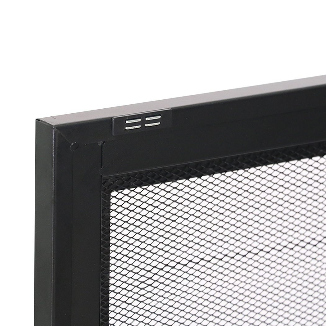 Levede Storage Cabinet Steel Kitchen Black-2006733266635329539