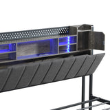 Levede Double Bed Frame with Storage Headboard RGB LED - Side View