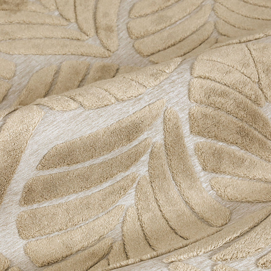Marlow Floor Rug Soft Embossed Carpet Non Slip Plush Shaggy Rugs Leaf Pattern-2018816822400389123