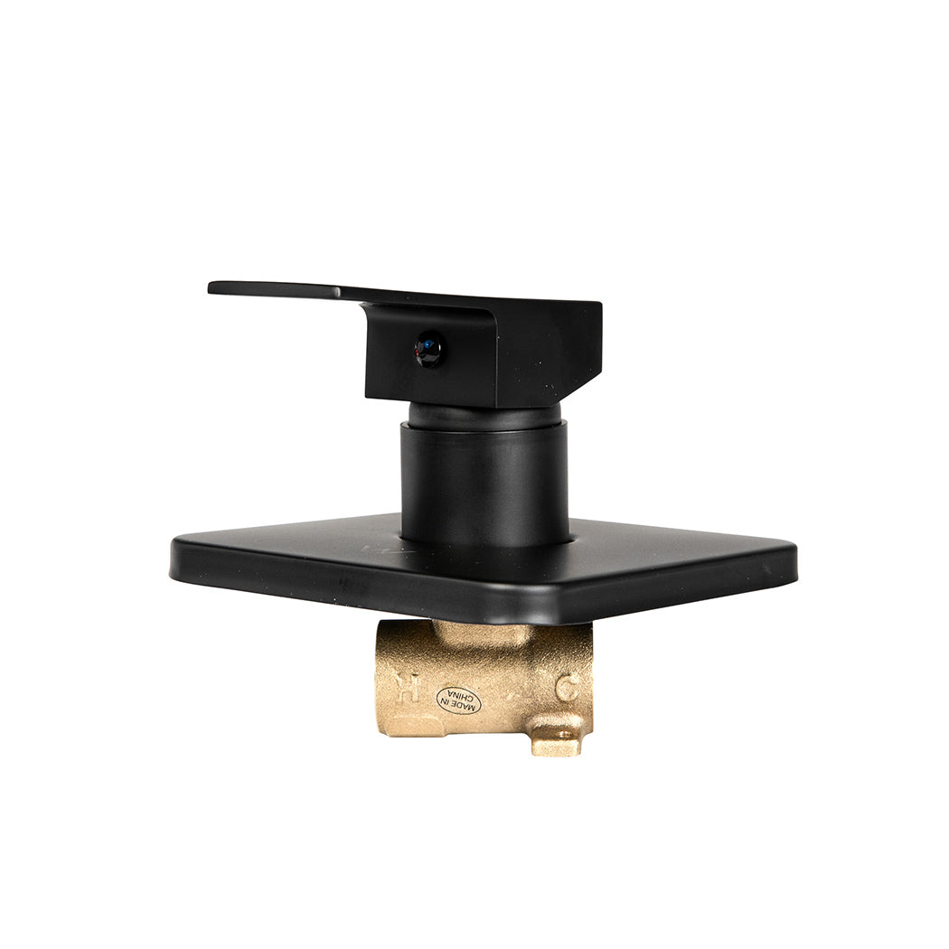 Dutxa Bathroom Shower Mixer Tap Brass Black-2018816691387109379