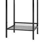 Levede Industrial Side Table 2-Tier Shelf End Table - Side View
