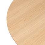 Levede Dining Table Round Rubberwood Base 100cm Natural 100 CM-2018816939933175811