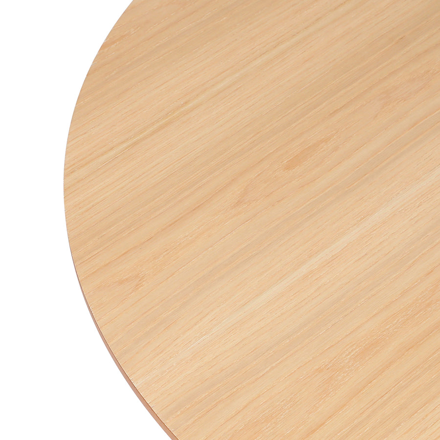 Levede Dining Table Round Rubberwood Base 100cm Natural 100 CM-2018816939933175811