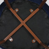 Levede 6x Dining Chairs Seat French Navy - Side View