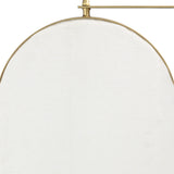 Yezi 360? Swivel Wall Mirrors 140cm x35cm Oval Shape Gold Frame-2006733285534863363
