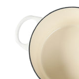 TOQUE 4L Enamel Dutch Oven Pot in White Colour - Side View