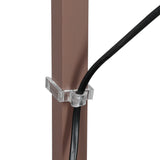EMITTO LED Floor Lamp with Storage Shelf Brown - Side View