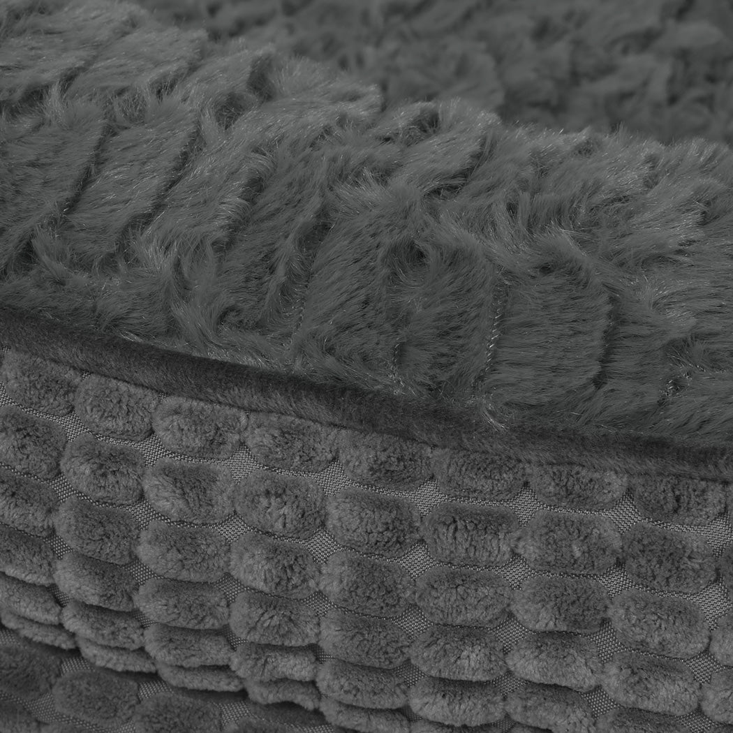 Pawz Orthopedic Plush Dog Bed Soft Washable Pet Bed Grey Cosy Cushion M Size-2011971116528177155
