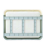PaWz Foldable Cat Litter Box Tray Enclosed Blue - Side View